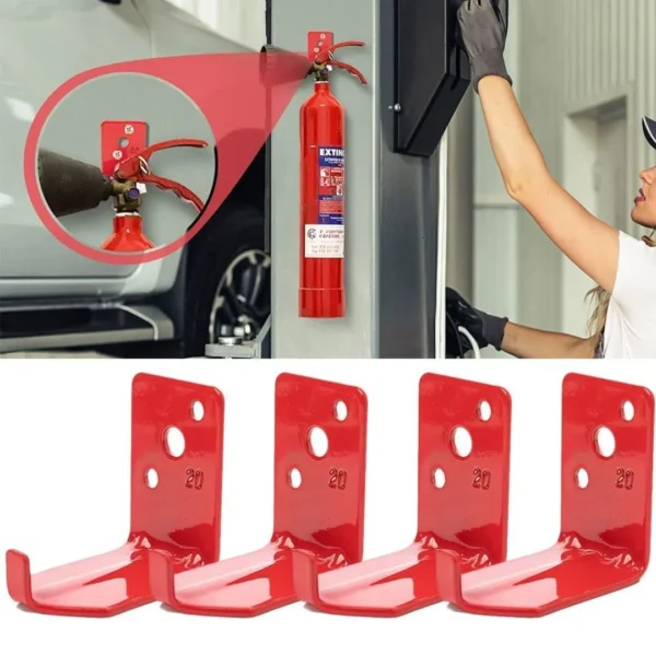 ABC Fire Extinguisher Wall bracket - Steel Red - Image 2