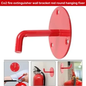 Co2 fire extinguisher wall bracket red round hanging fixer