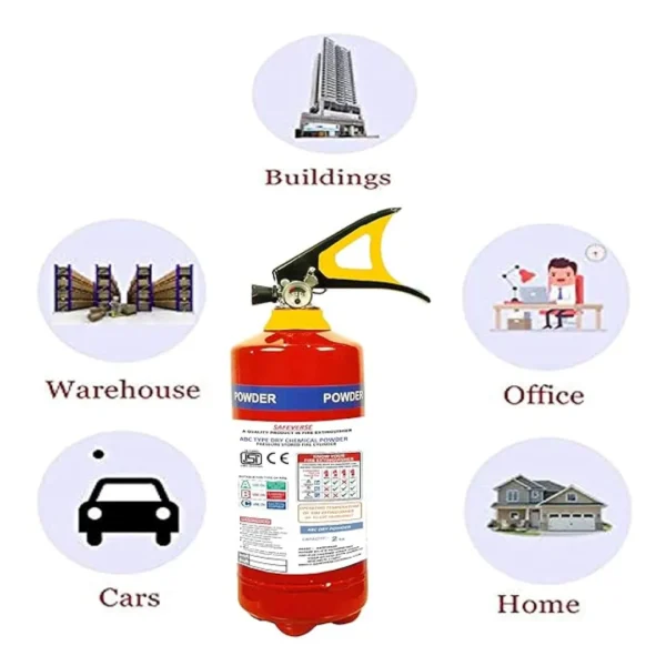 Fire Extinguisher ABC Dry Powder 02 KG - Red - Image 4