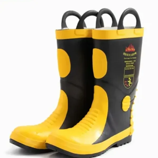 Fireproof Fire Fighting Safety Boots High temperature resistant waterproof fireman Footwear Rubber protection with anti-collision performance