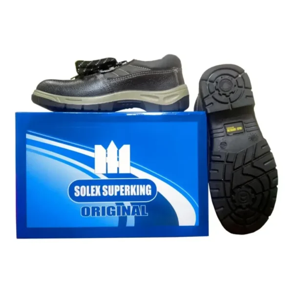 Solex Super Safety Shoe Best quality for Bikers, Construction & Industrial Work, Steel inside Sole & Steel Alloy cap in Toe for Heavy Safety & Slip Resistant Sole - Image 4