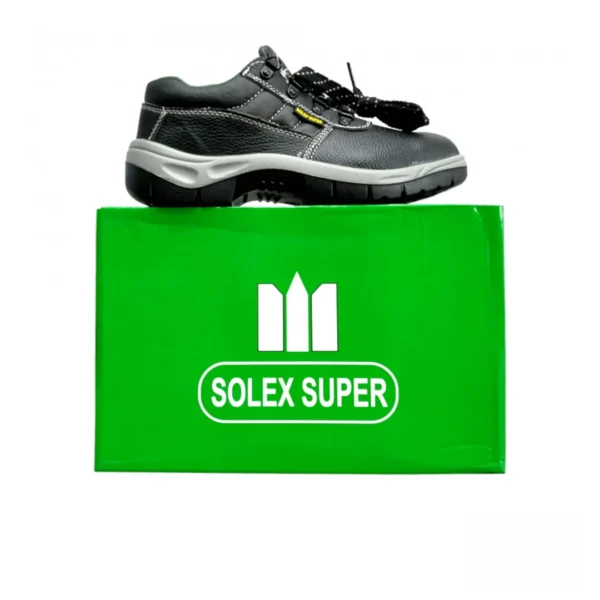 Solex Super Safety Shoe Best quality for Bikers, Construction & Industrial Work, Steel inside Sole & Steel Alloy cap in Toe for Heavy Safety & Slip Resistant Sole - Image 4