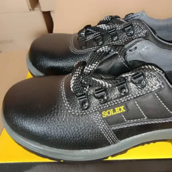 Solex Super Safety Shoe Best quality for Bikers, Construction & Industrial Work, Steel inside Sole & Steel Alloy cap in Toe for Heavy Safety & Slip Resistant Sole - Image 2