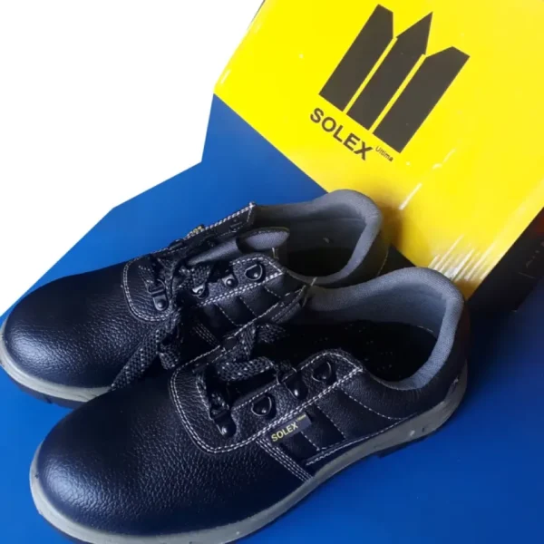 Solex Super Safety Shoe Best quality for Bikers, Construction & Industrial Work, Steel inside Sole & Steel Alloy cap in Toe for Heavy Safety & Slip Resistant Sole