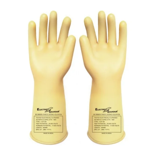33 KV Electrical Insulated Rubber Seamless Hand Gloves - Image 2
