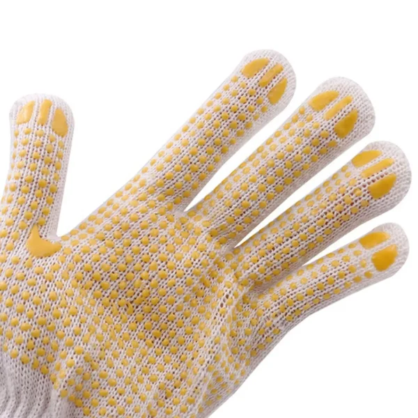 Full Finger Dotted Cotton Knitted Gloves Work Durable Anti-Slip And Anti-Cut Working Safety Hand Gloves - Image 2