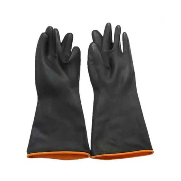 Industrial Rubber Hand Gloves Black (100g) - Image 2