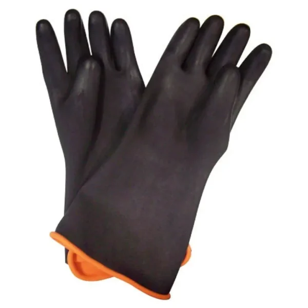 Industrial Rubber Hand Gloves Black (100g) - Image 4