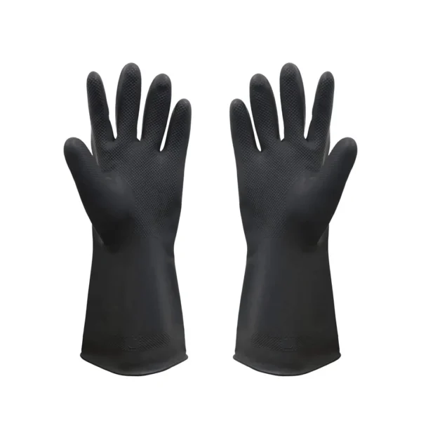 Industrial Rubber Hand Gloves-Black (200g)