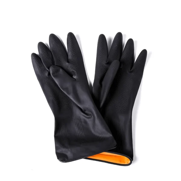 Industrial Rubber Hand Gloves-Black (200g) - Image 4