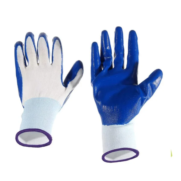 Nylon Safety Hand Gloves Anti Cut Cut Resistant Industrial Finger Protection Nitrile Coated Safety Gloves - Image 4